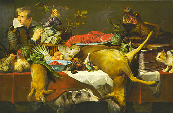 Frans Snyders. Vorratskammer mit Diener, �lgem�lde, um 1620. Bayerische Staatsgem�ldesammlungen, Alte Pinakothek M�nchen
