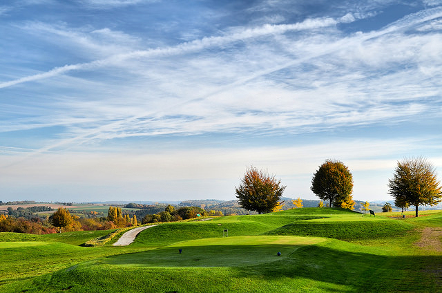 Golfplatz Bruchsal am Abend